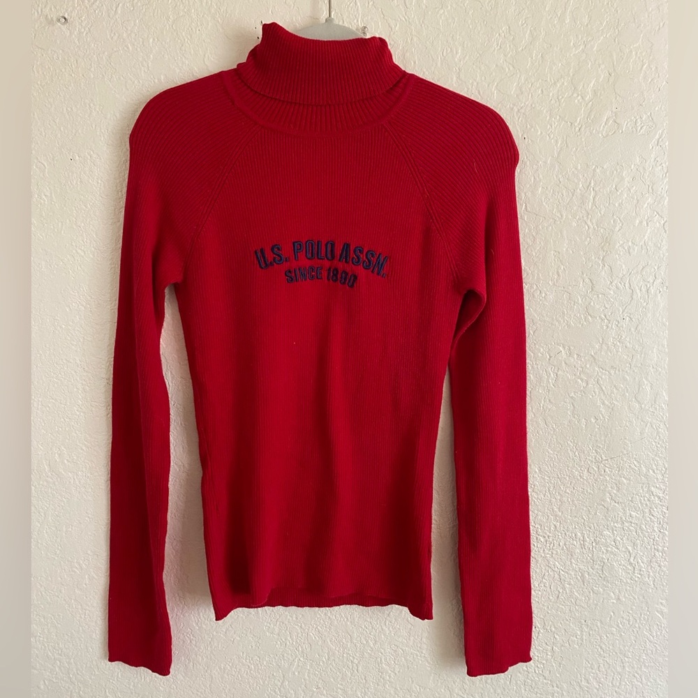 ♥️ U.S Polo Assn 1890 red knitt turtle neck